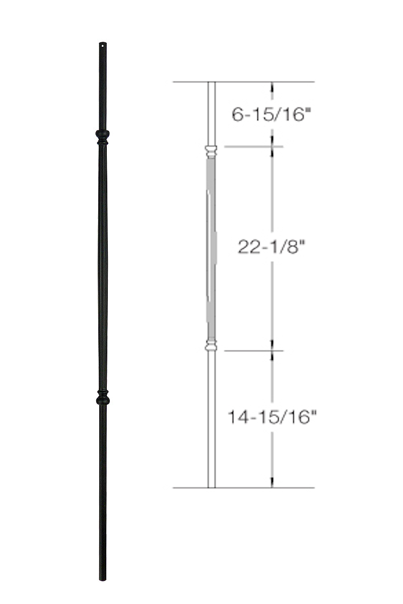 2GR52 Iron Baluster ⋅ Monaco ⋅ 5/8" Round
