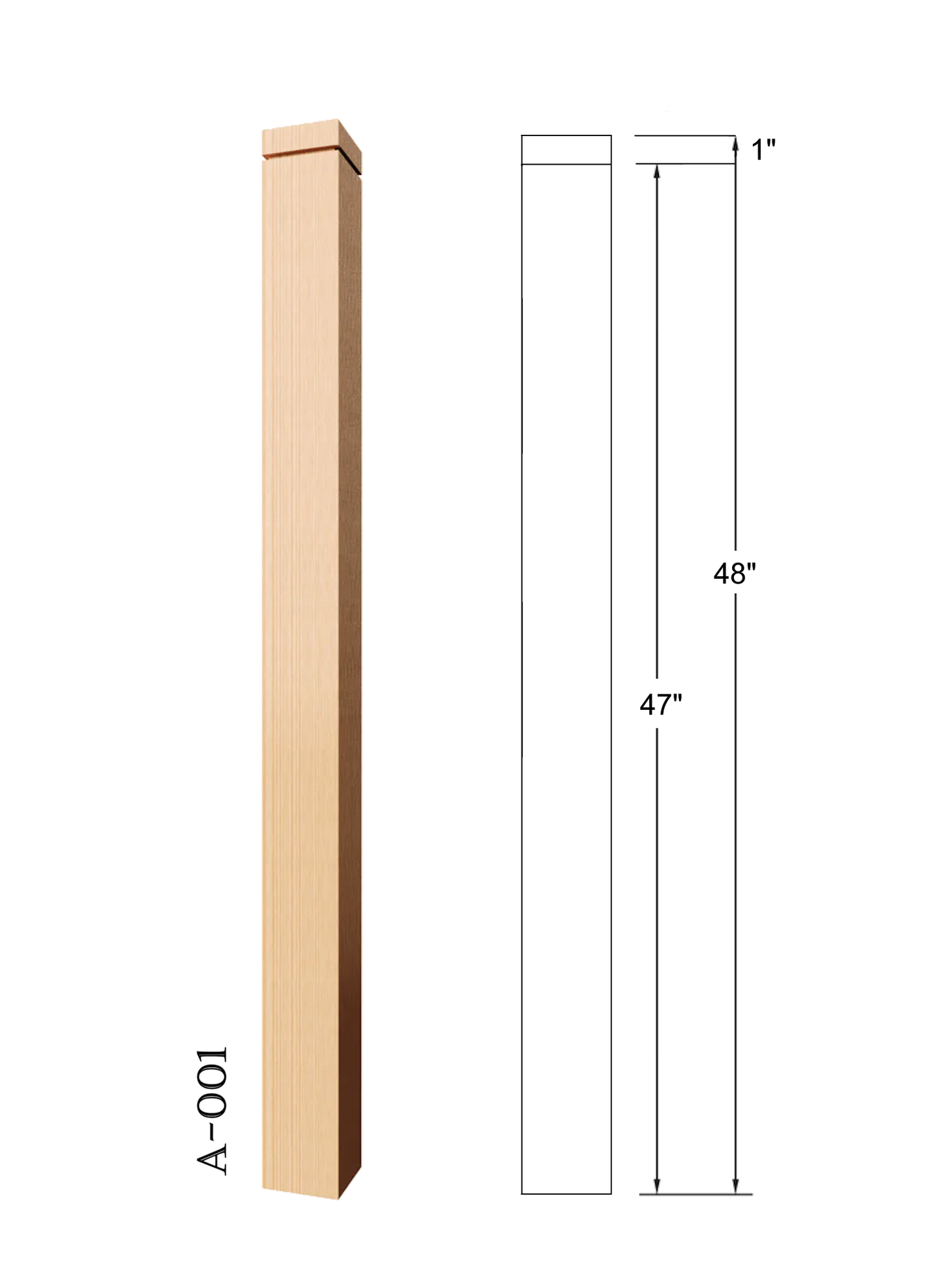 A-001 BOX NEWEL HOLLOW