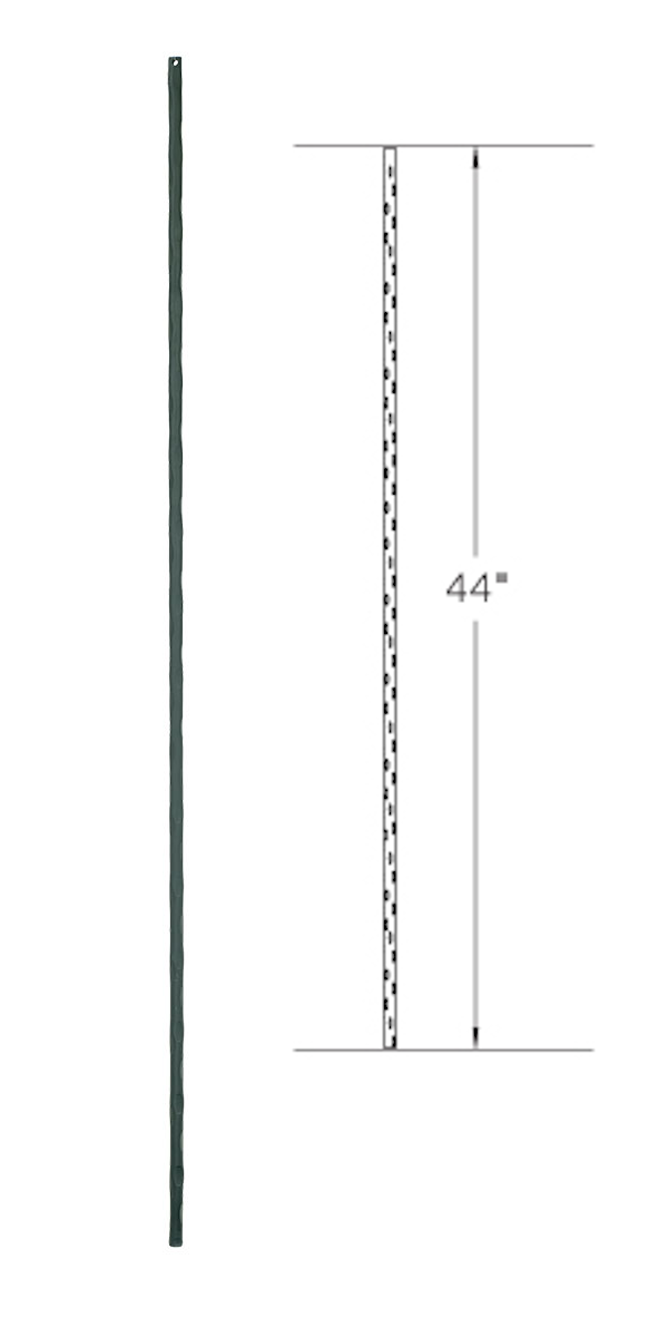 S20 Iron Baluster ⋅ Plain Distressed: Solid ⋅ 1/2" Round