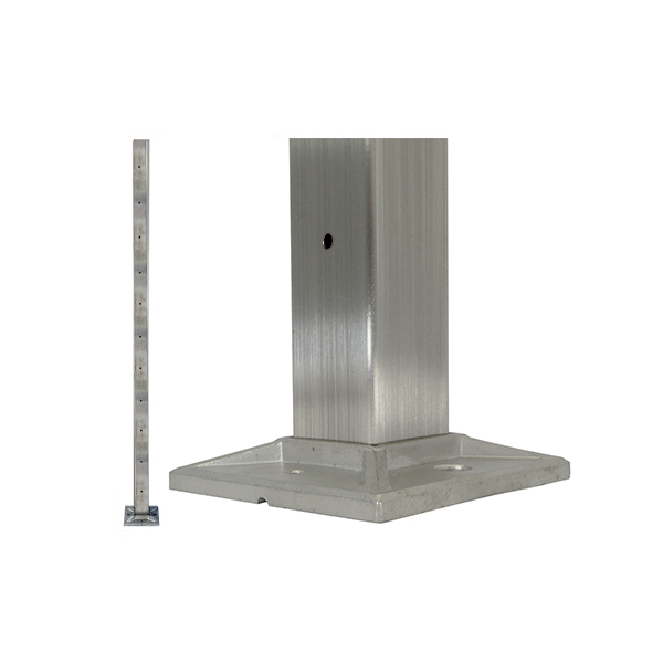 SS100PD 41" Square Tube w/Welding Base, Pre-Drilled 3/16"mm holes Tube size: 40X40X2mm
