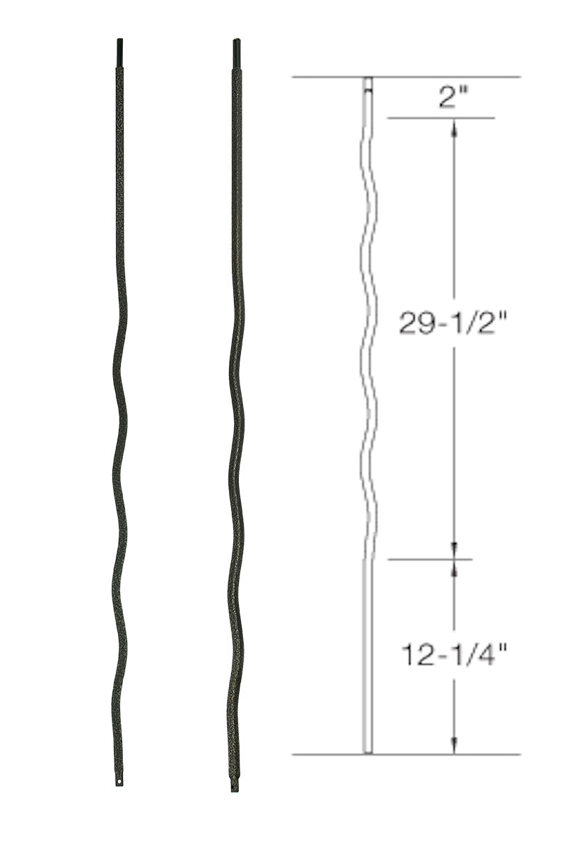TZZ Iron Baluster ⋅ Zig-Zag ⋅ 1/2" Square
