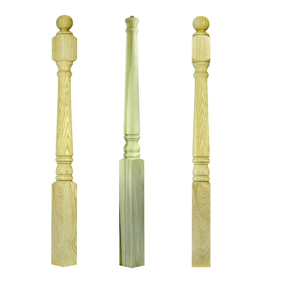 4020 Newels ⋅ Colonial ⋅ Ball & Pin Top ⋅ 3-1/2"