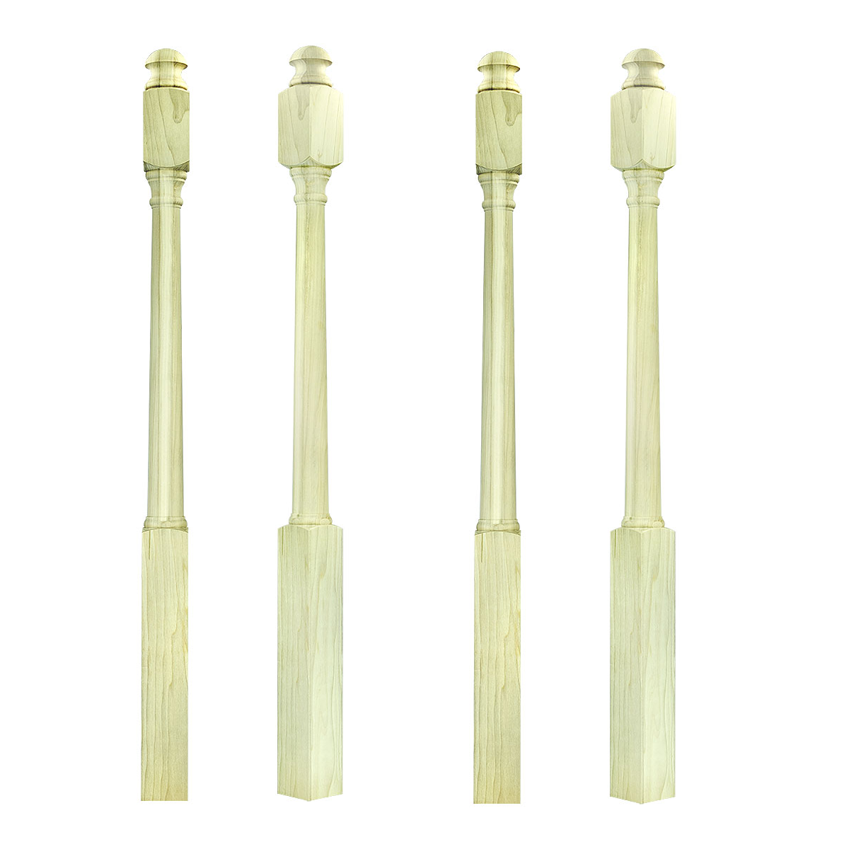 4040 Newels ⋅ Colonial ⋅ Mushroom Top ⋅ 3"