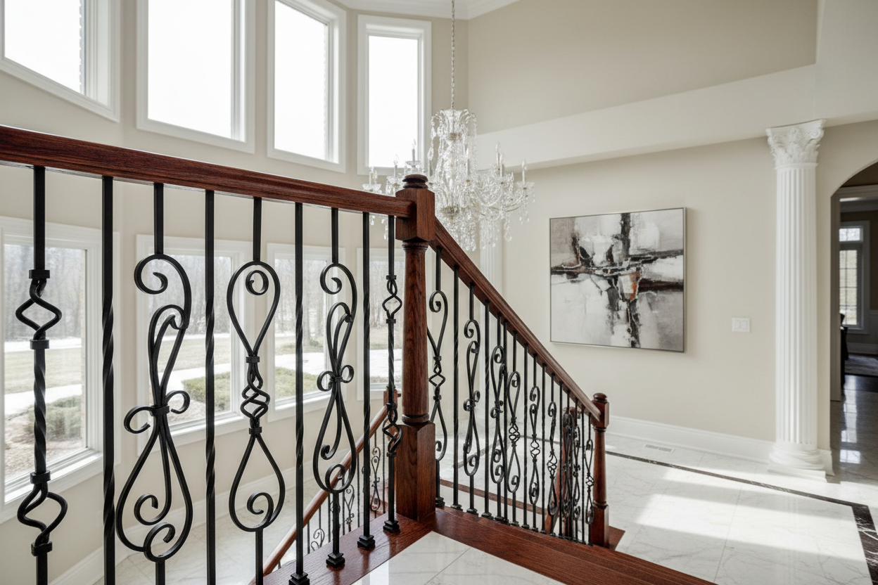 5/8" Square Iron Balusters - Twist & Basket Iron Balusters