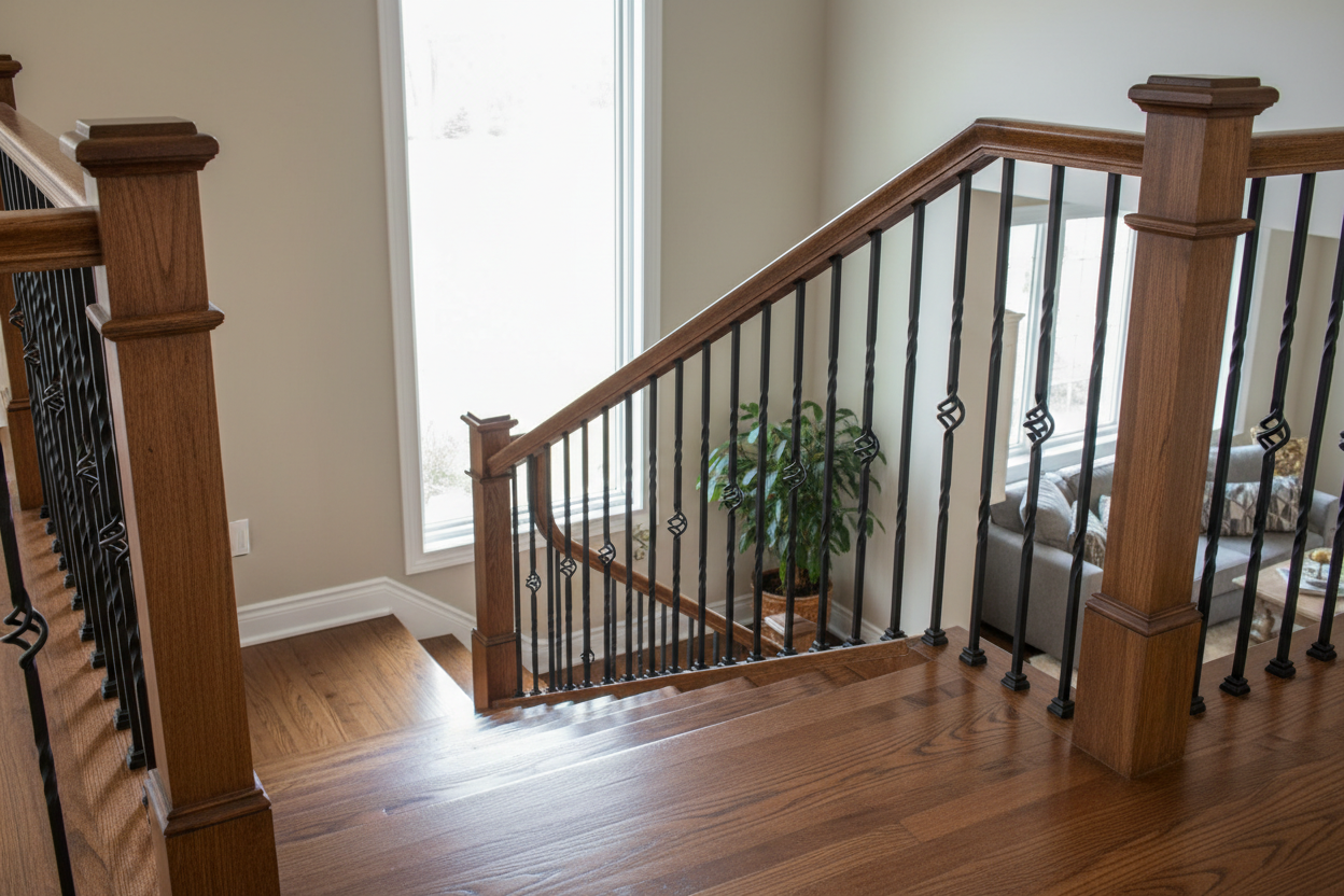 1/2" Square Ribbon Iron Balusters