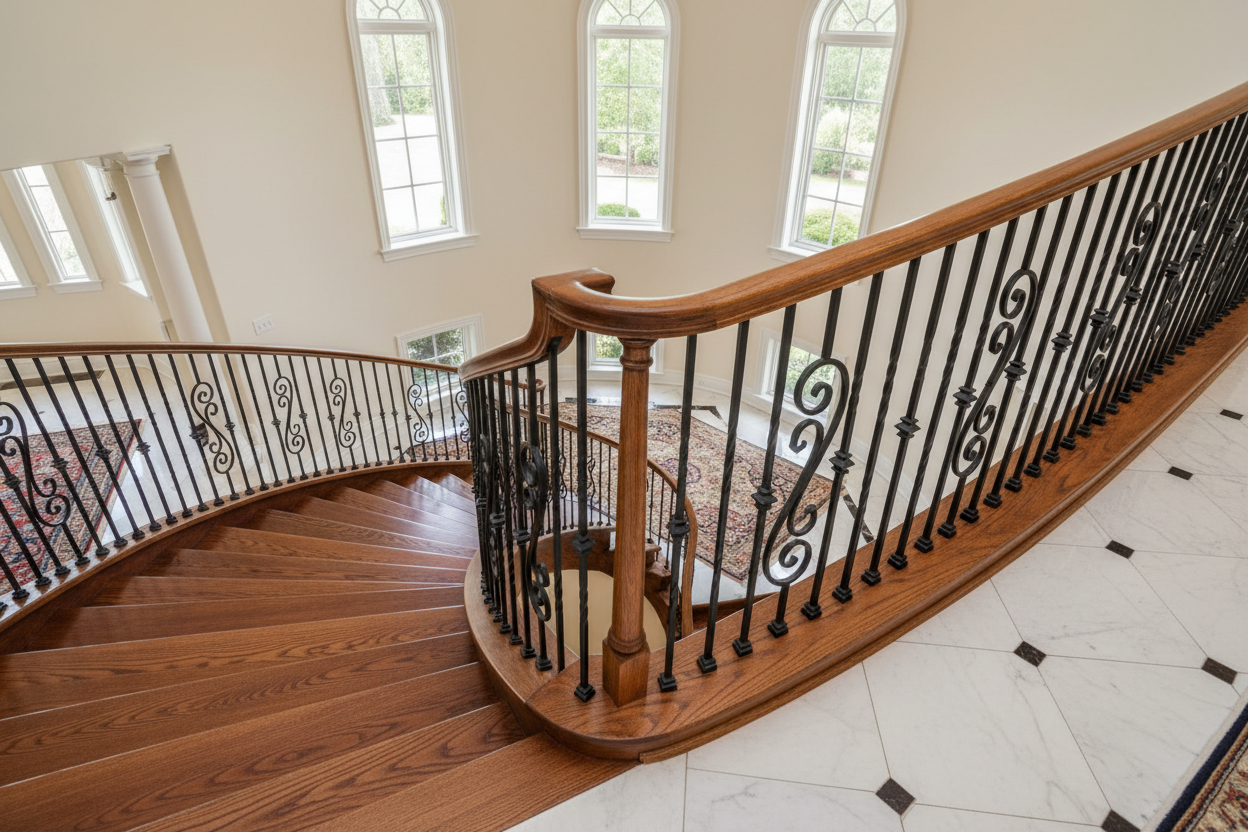 5/8" Round Iron Balusters - Plain, Ribbon & Scroll Iron Balusters