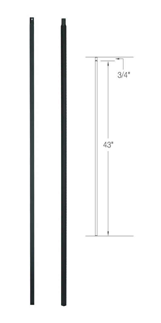 2G01 Iron Baluster ⋅ Plain ⋅ 5/8" Square