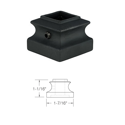 2G900 Flat Shoe with screws for 5/8 Square Iron Balusters