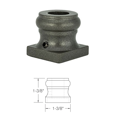 2GR900 Flat Shoe with screws for 5/8 Round Iron Baluster