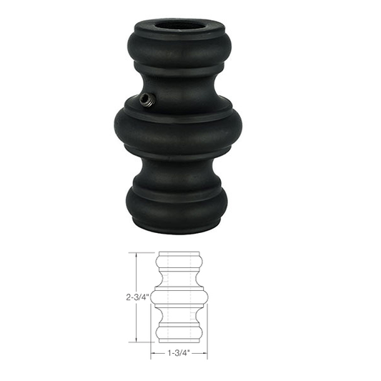 2GRKNCK Knuckle with set screws for 5/8 Round Iron Baluster