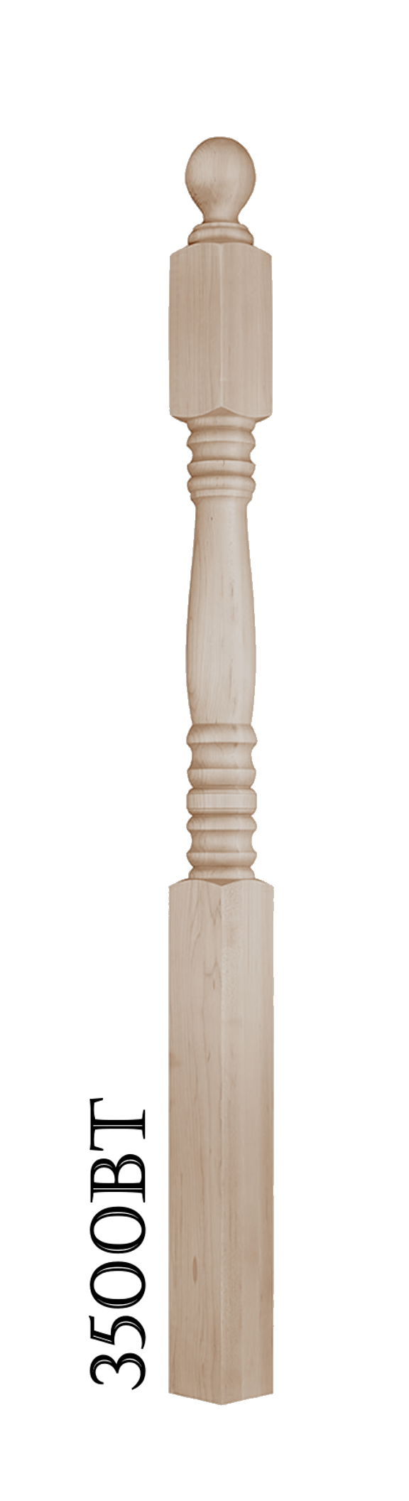 3500BT48 Ball Top Square Base Newel