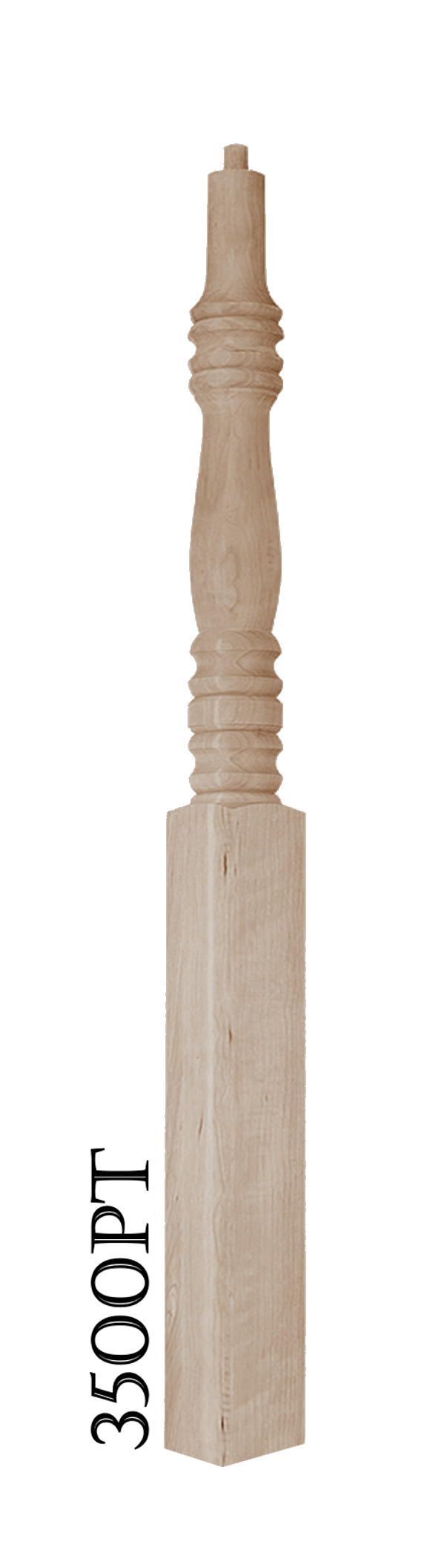 3500PT Pin Top Square Base Newel