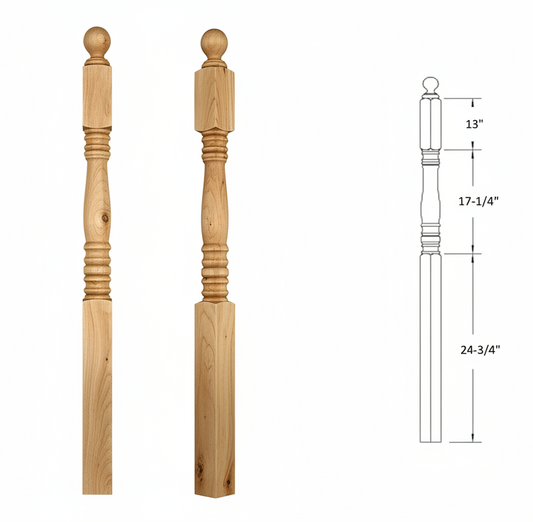 3516BT59 Ball Top Square Base Newel