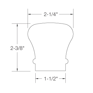 HANDRAIL 6010 92inch RED OAK