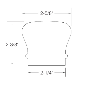 HANDRAIL 6210-S/S 92inches RED OAK