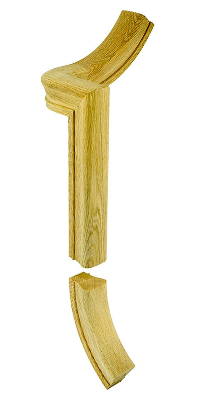 7055 LVL 1/4 TURN GOOSENECK FITTING RH FOR 6010 PROFILE