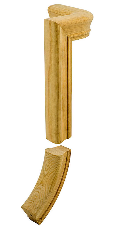 7071 LVL 1/4 TURN GOOSENECK FITTING NO CAP-2 RISE LH FOR 6010 PROFILE