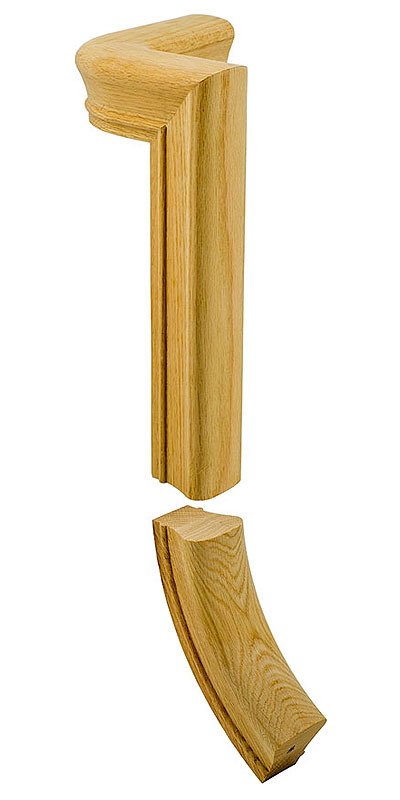 7076 LVL 1/4 TURN GOOSENECK FITTING NO CAP-2 RISE RH FOR 6010 PROFILE