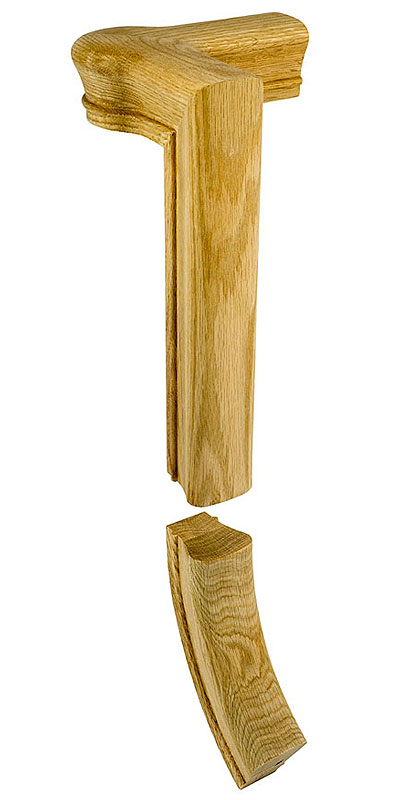 7086 LVL 1/4 TURN GOOSENECK FITTING W/CAP-2 RISE RH FOR 6010 PROFILE