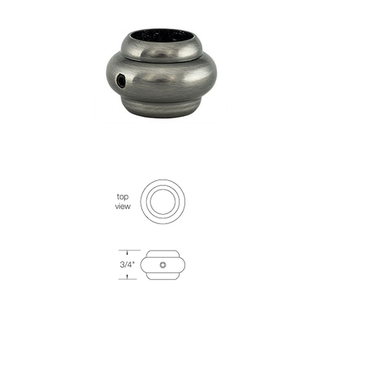 C1 Knuckle with set screws for 5/8 Round Iron Baluster