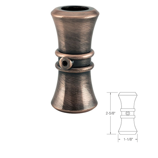 C2 Knuckle with set screws for 5/8 Round Iron Baluster