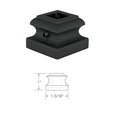 SH900 Flat Shoe with screw for Iron Baluster ⋅ 1/2" Square