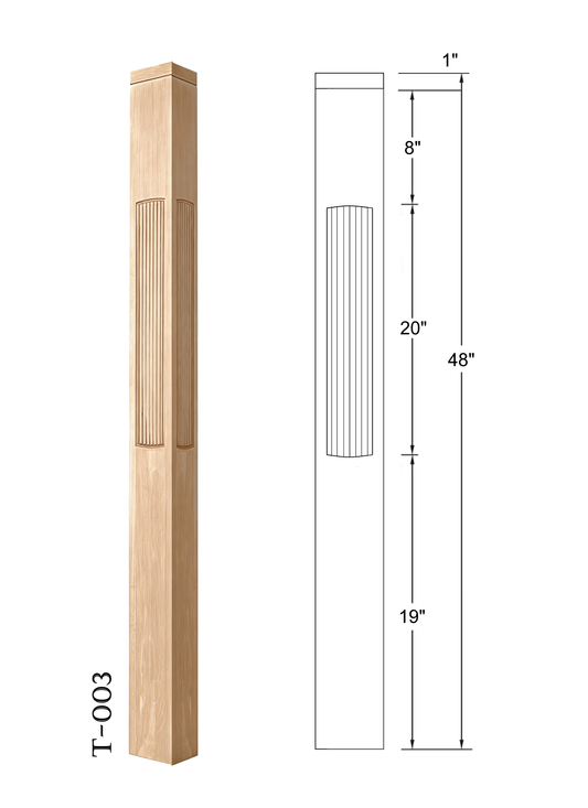 T-003 BOX NEWEL HOLLOW