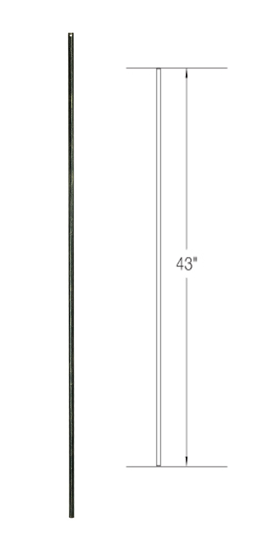 TR01 Iron Baluster ⋅ Plain ⋅ 1/2" Round